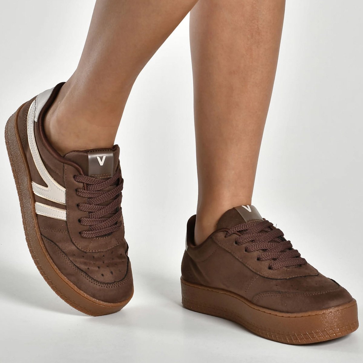 Tenis Via Marte 216-012 Feminino Marrom Marrom 4