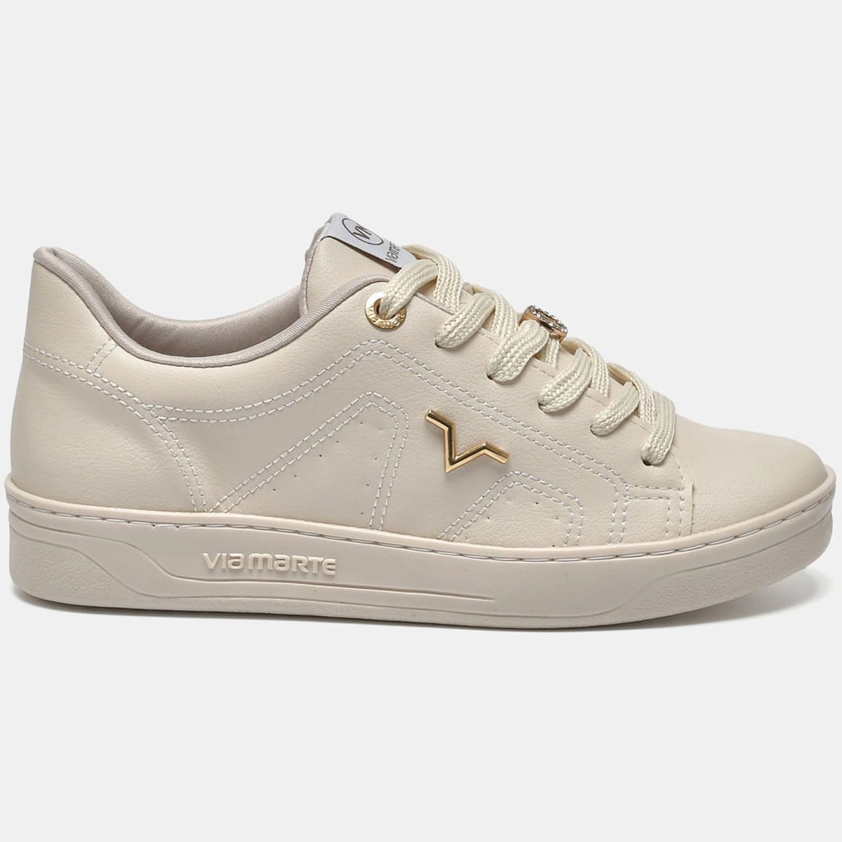Tenis Via Marte 020-012 Feminino Marfim