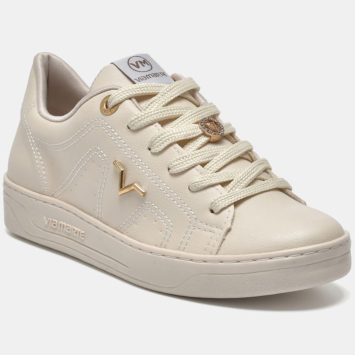 Tenis Via Marte 020-012 Feminino Marfim Marfim 2