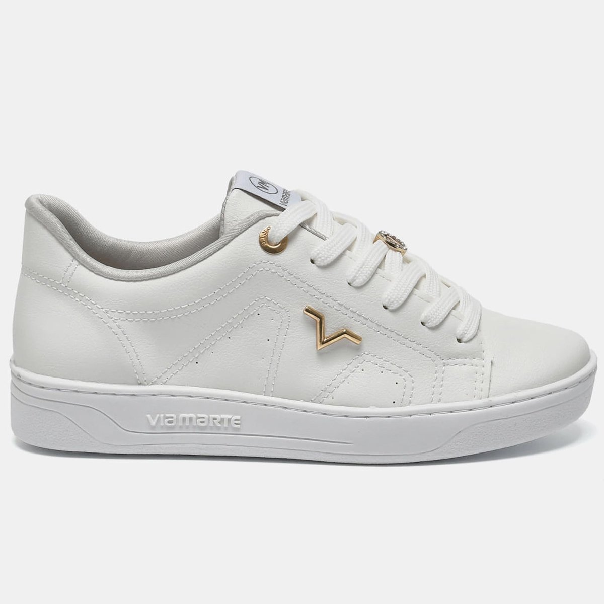 Tenis Via Marte 020-012 Feminino Branco