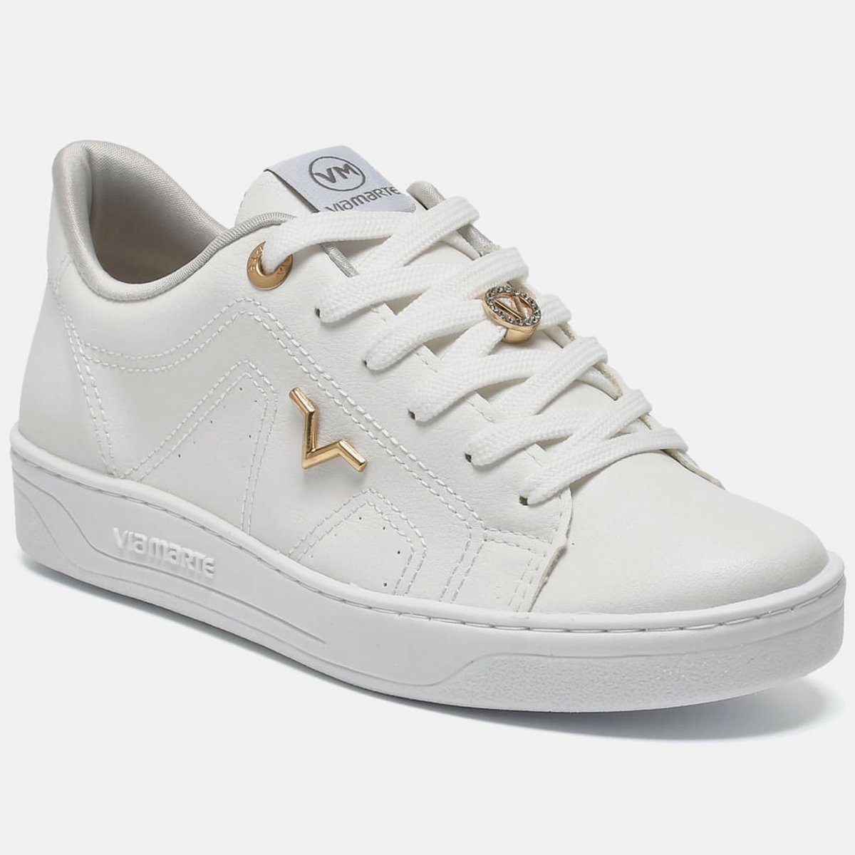 Tenis Via Marte 020-012 Feminino Branco Branco 2