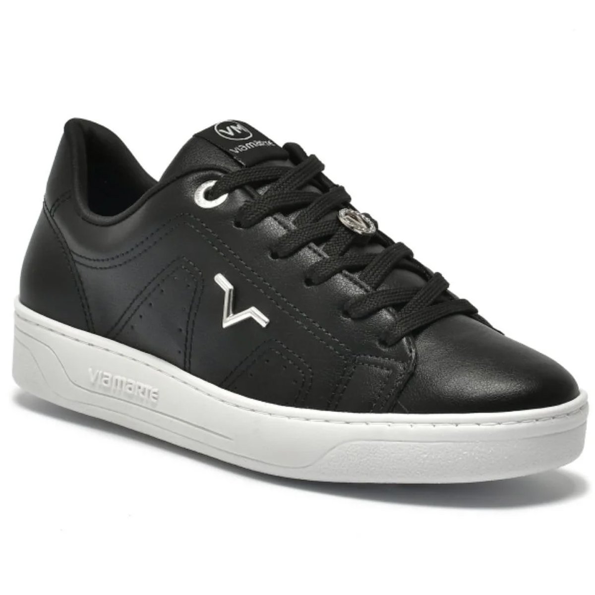 Tenis Via Marte 020-012 Feminino Preto Preto 2