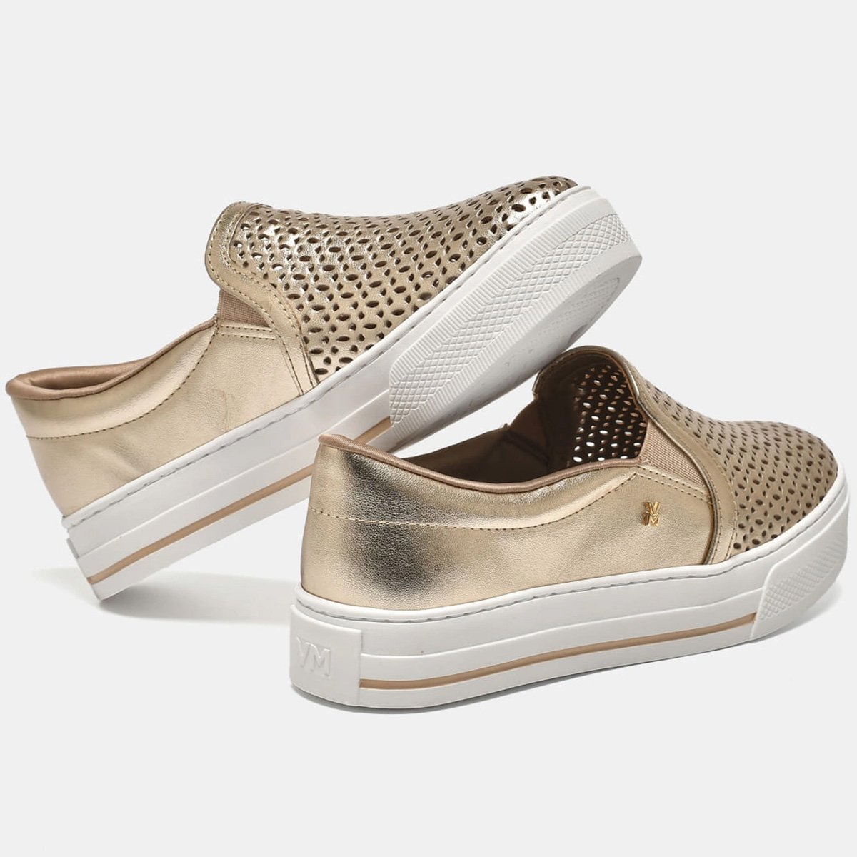 Tenis Via Marte 027-035 Feminino Gold Gold 3