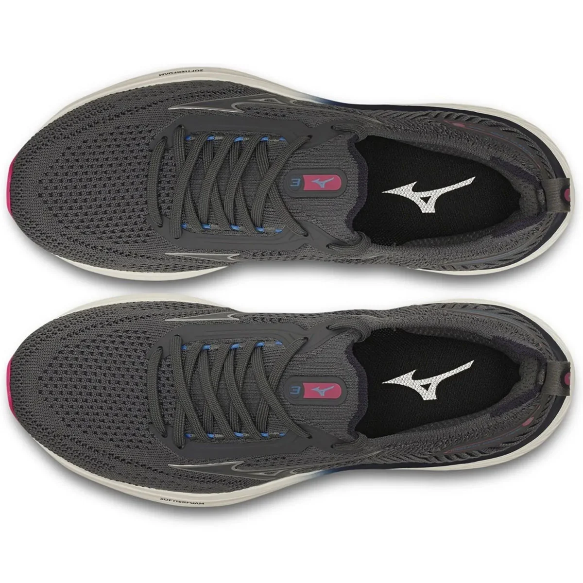 Tenis Mizuno Cool Ride 3 Feminino Chumbo Chumbo/Pink 3