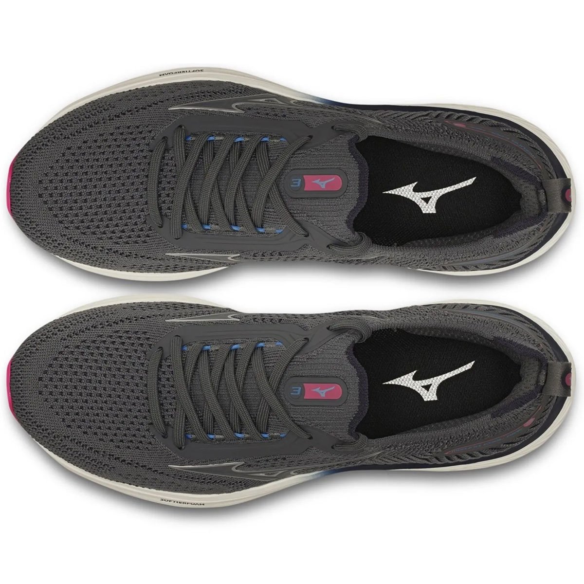 Tenis Mizuno Cool Ride 3 Feminino Chumbo Chumbo/Pink 3