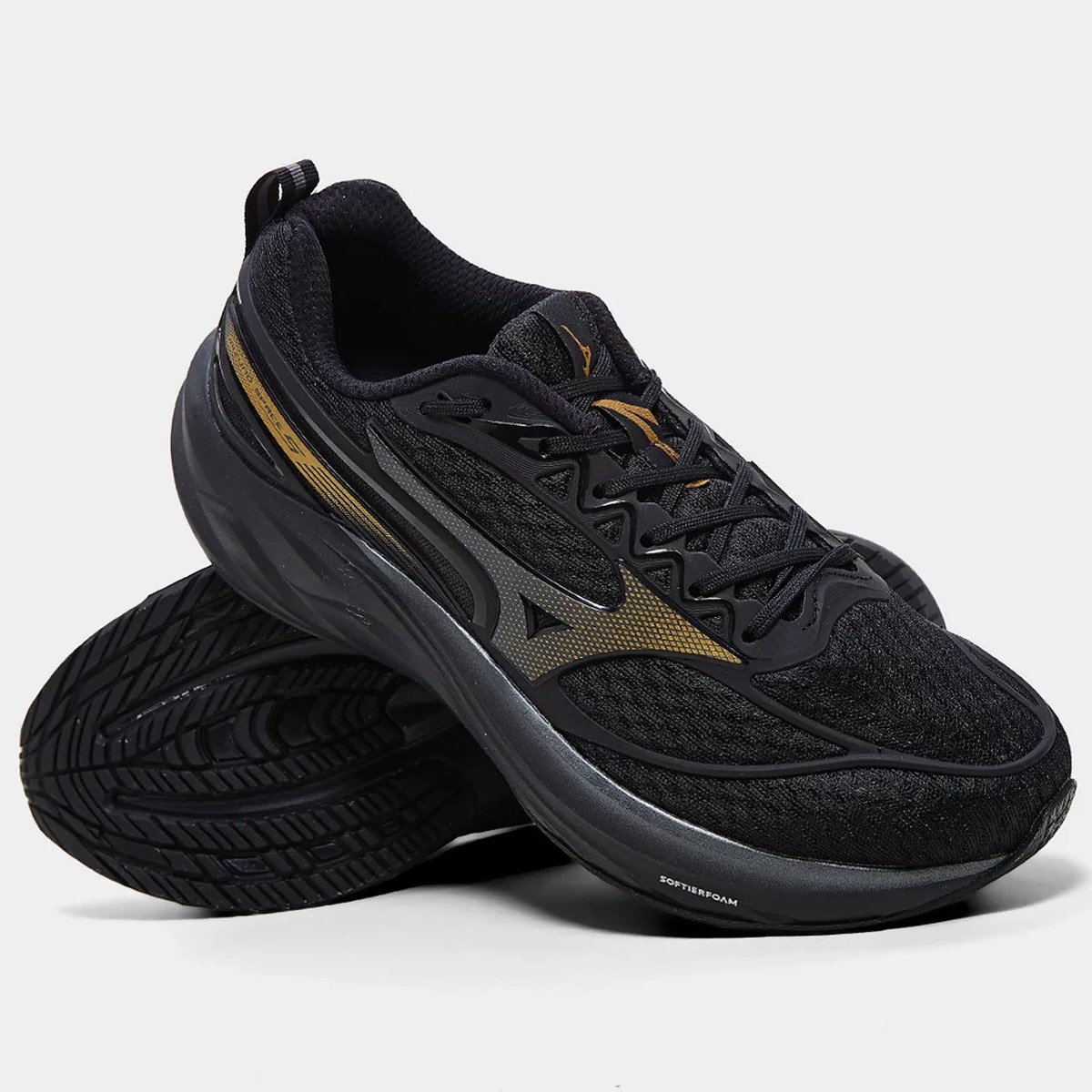 Tenis Mizuno Space 5 Masculino Preto Preto 3