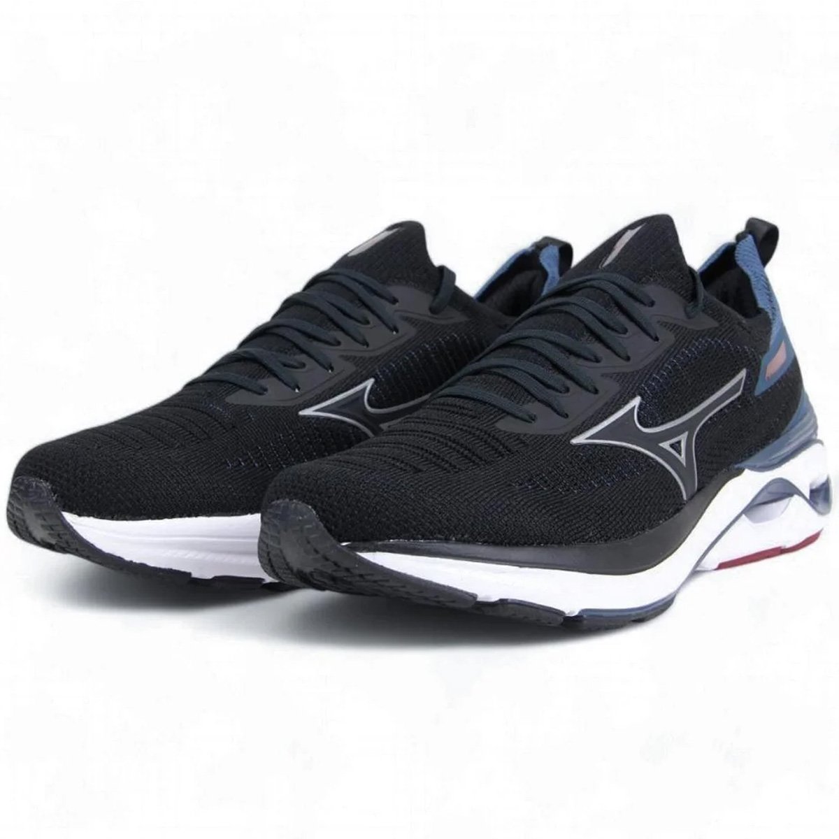Tenis Mizuno Wave Mirai 7 Masculino Preto Preto/Petróleo 2