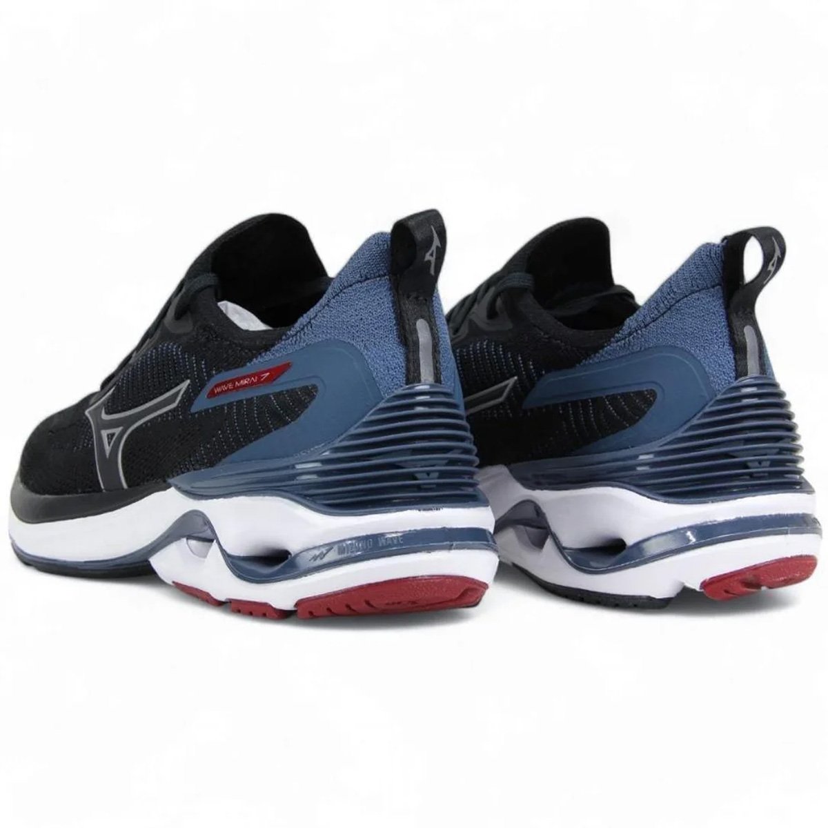 Tenis Mizuno Wave Mirai 7 Masculino Preto Preto/Petróleo 3