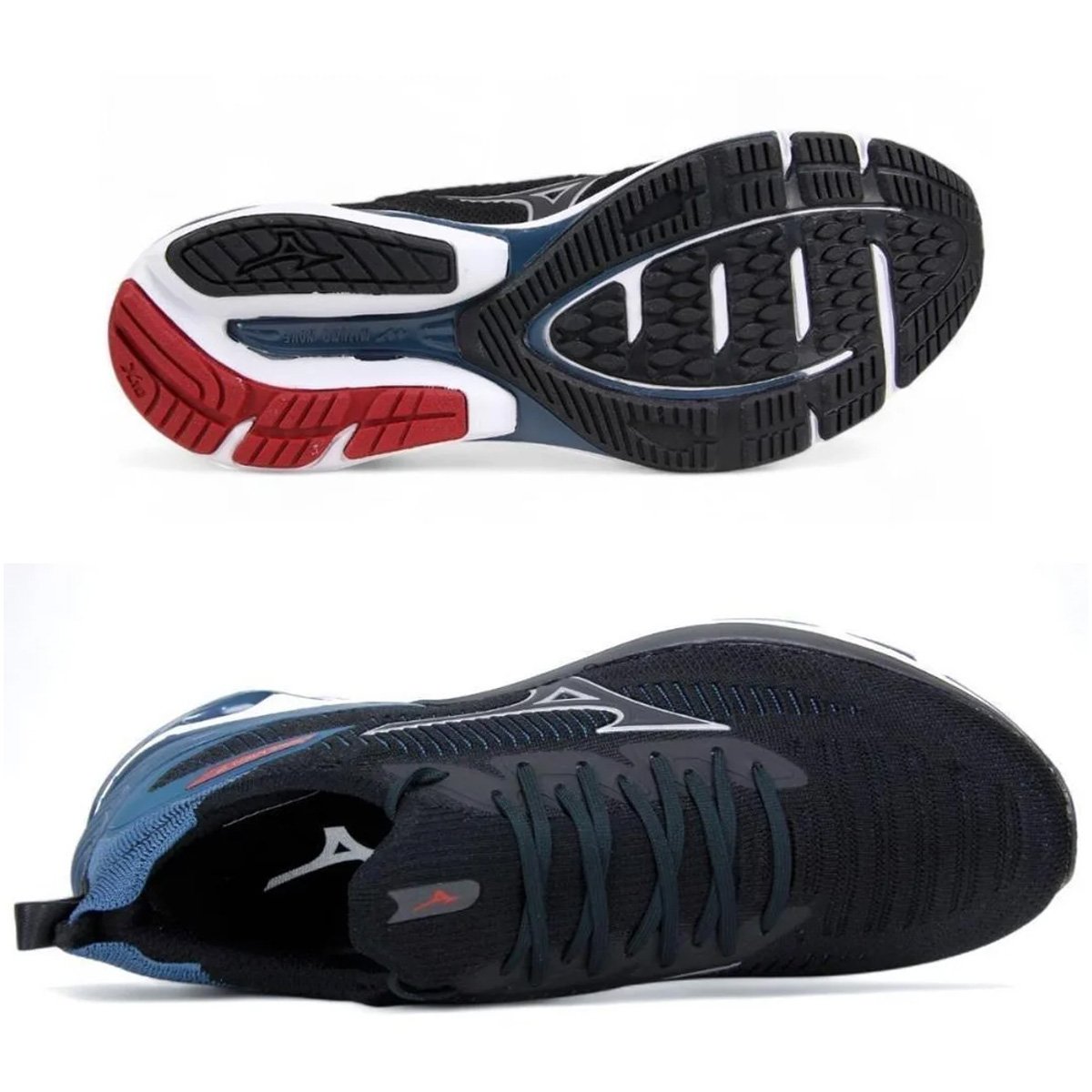 Tenis Mizuno Wave Mirai 7 Masculino Preto Preto/Petróleo 4