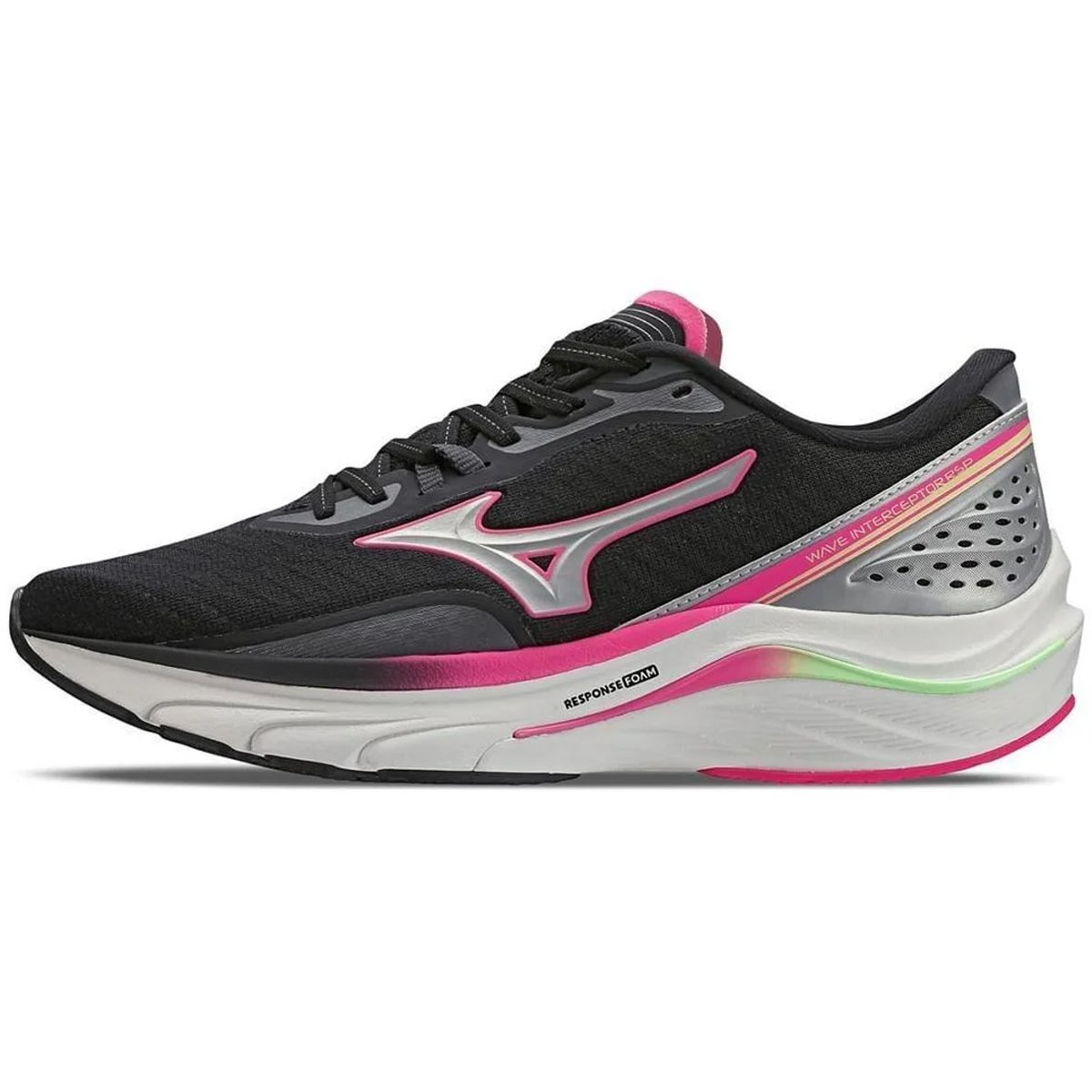 Tenis Mizuno Interceptor RSP Feminino Preto Preto/Pink 2