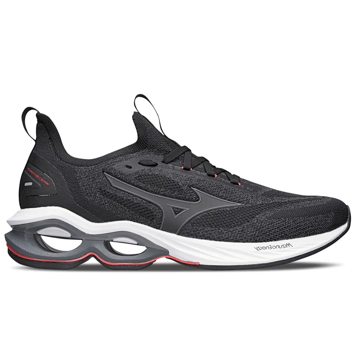 Tenis Mizuno Wave Creation 24 Knit Masculino Preto