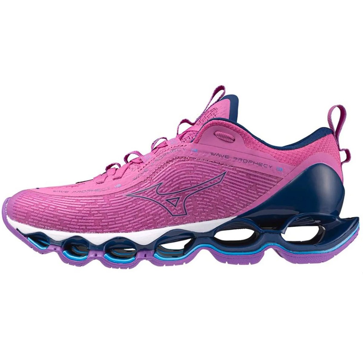 Tenis Mizuno Wave Prophecy 13 Feminino Rosa Rosa/Azul 2