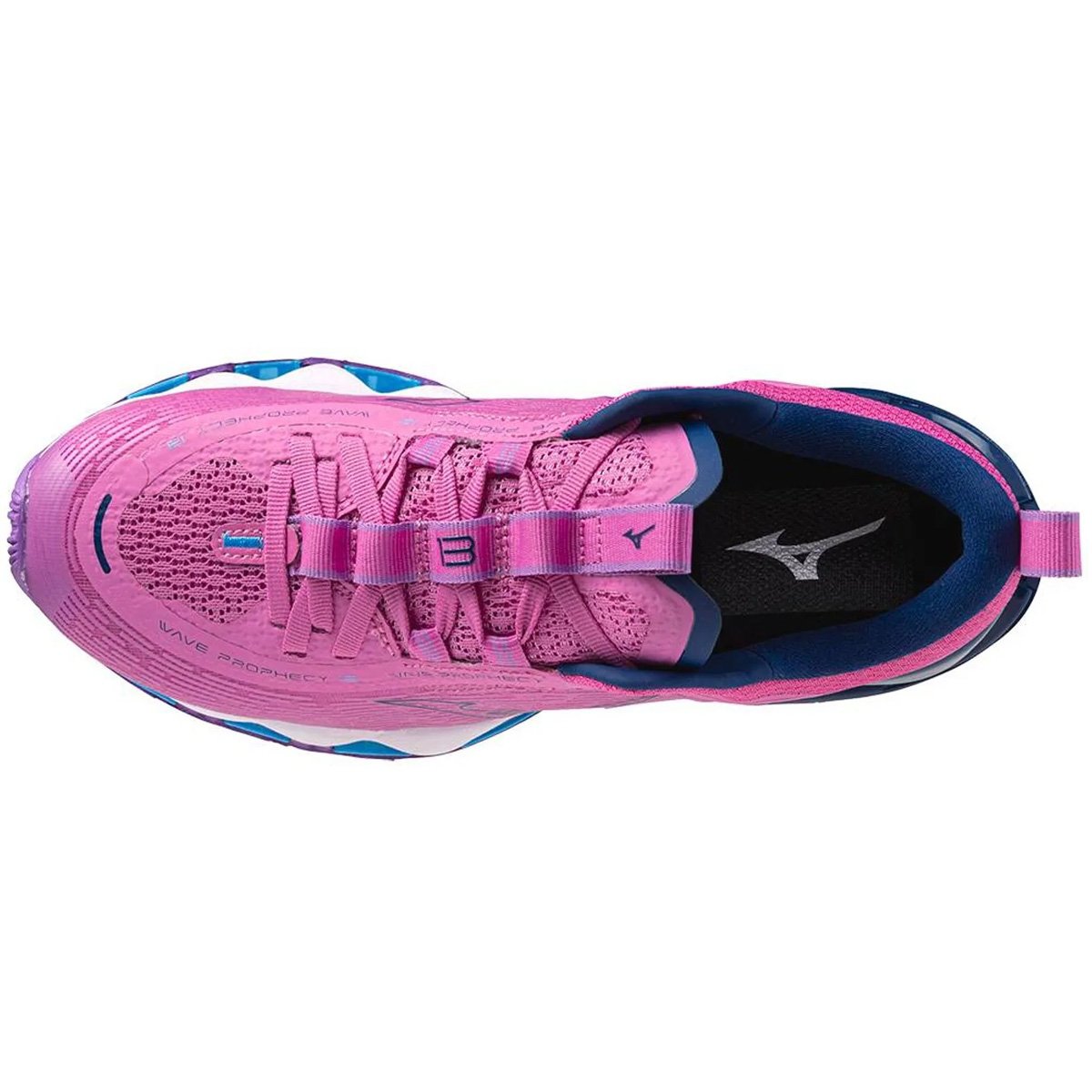 Tenis Mizuno Wave Prophecy 13 Feminino Rosa Rosa/Azul 3