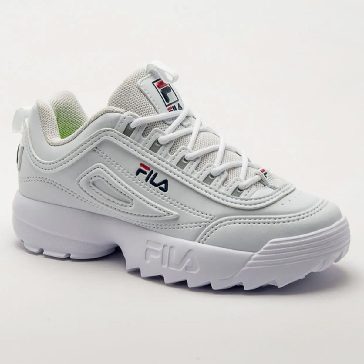 Tenis Fila Disruptor Infantil Branco Branco/Marinho/Vermelho 5