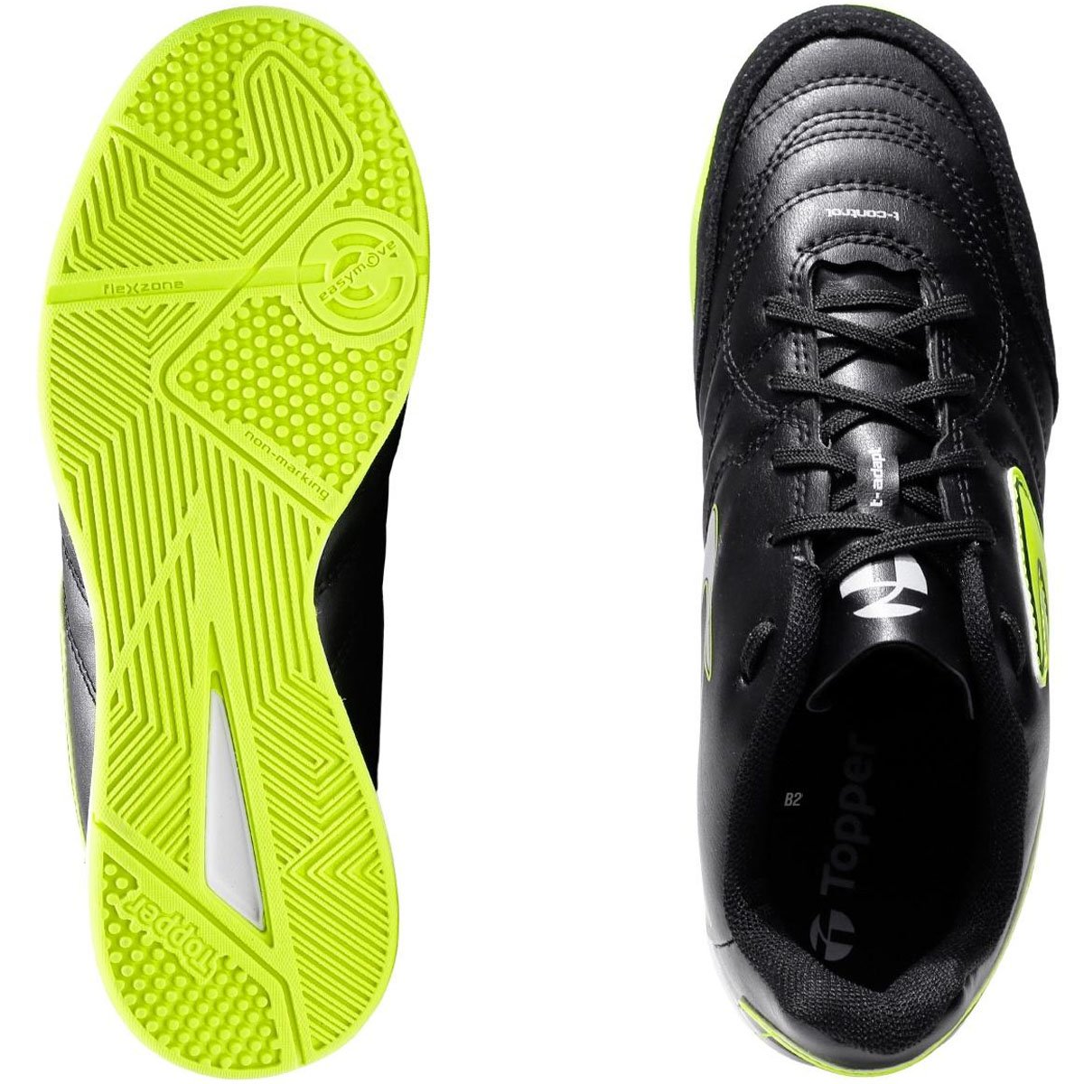 Chuteira Futsal Topper Maestro Club V Infantil Preto Preto 5