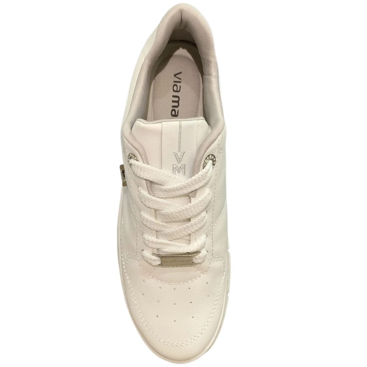 Tenis Via Marte 219-008 Feminino Branco Branco 4