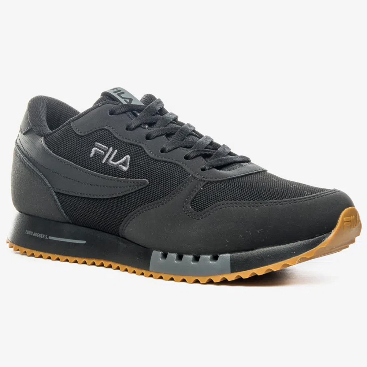 Tenis Fila Euro Jogger Sport Masculino Preto Preto 3