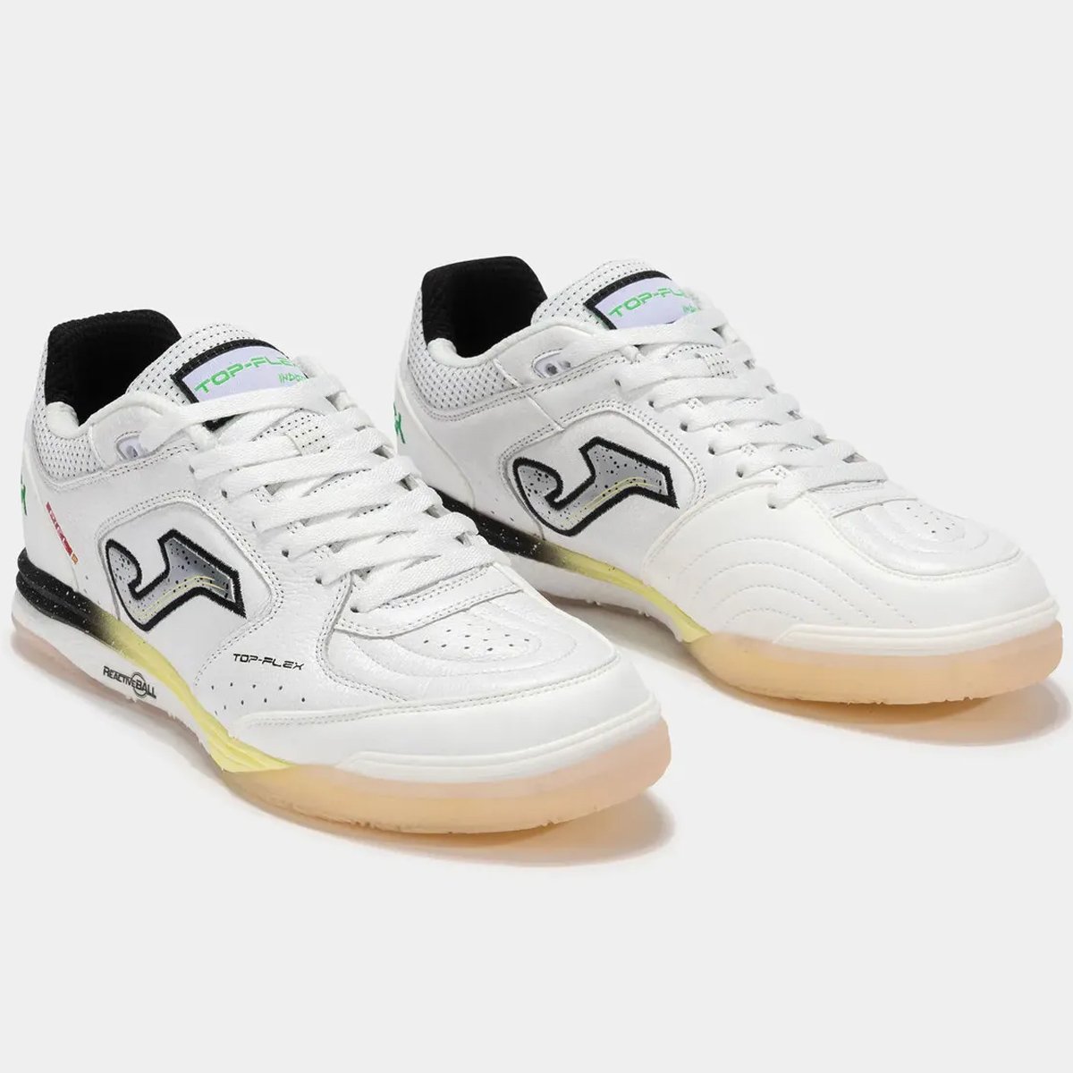 Chuteira Futsal Joma Top Flex Rebound Unissex Branco Branco 2