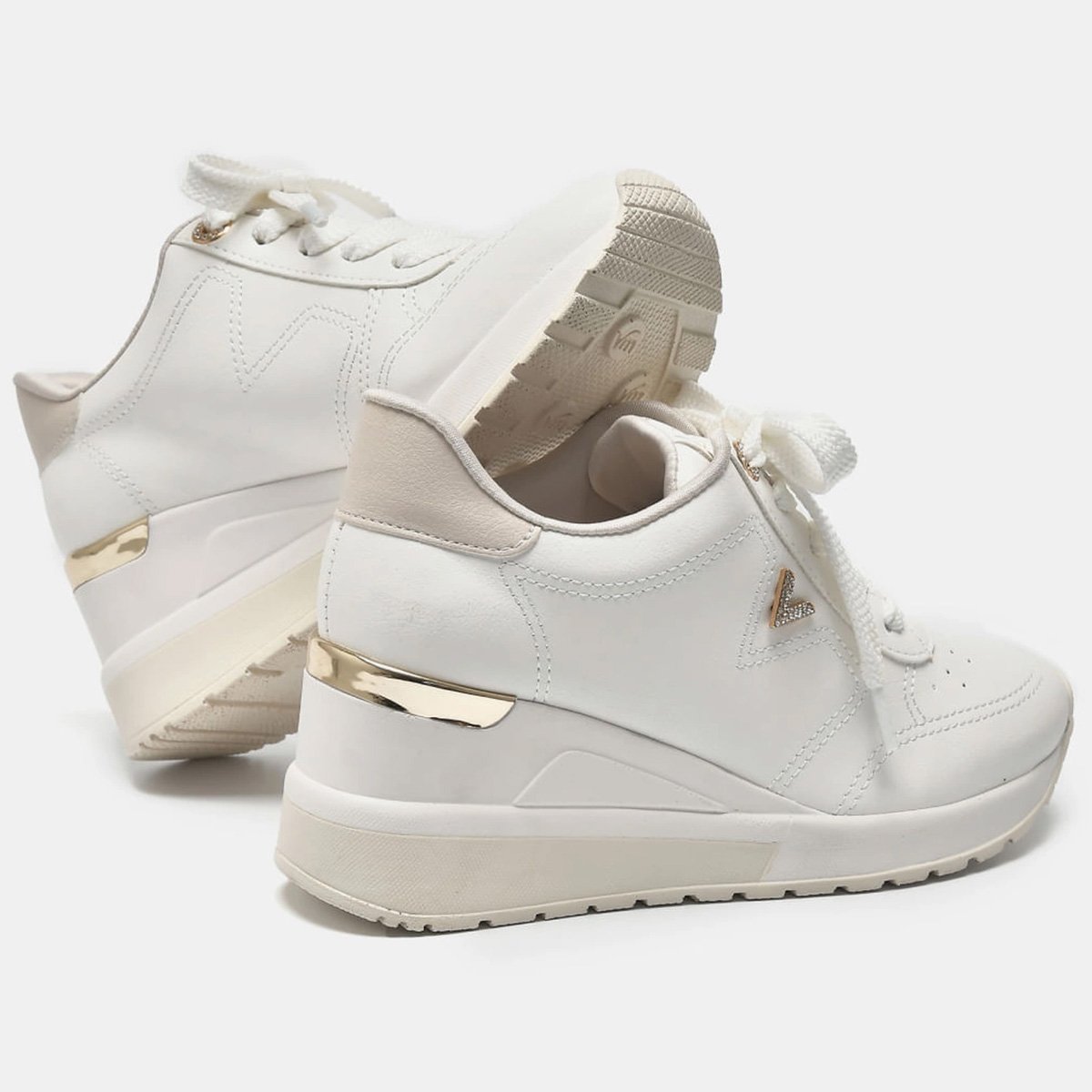 Tenis Via Marte 046-010 Feminino Branco Branco 3