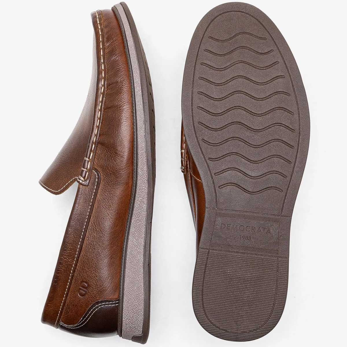 Mocassim Democrata Nash Masculino Conhaque Marrom 3