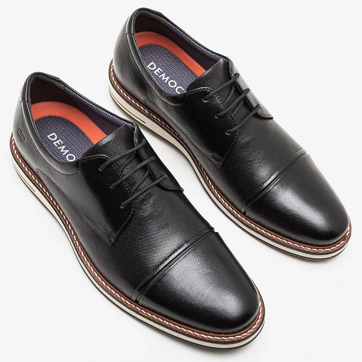 Sapato Social Democrata Metropolitan Oliver Masculino Preto Preto 2