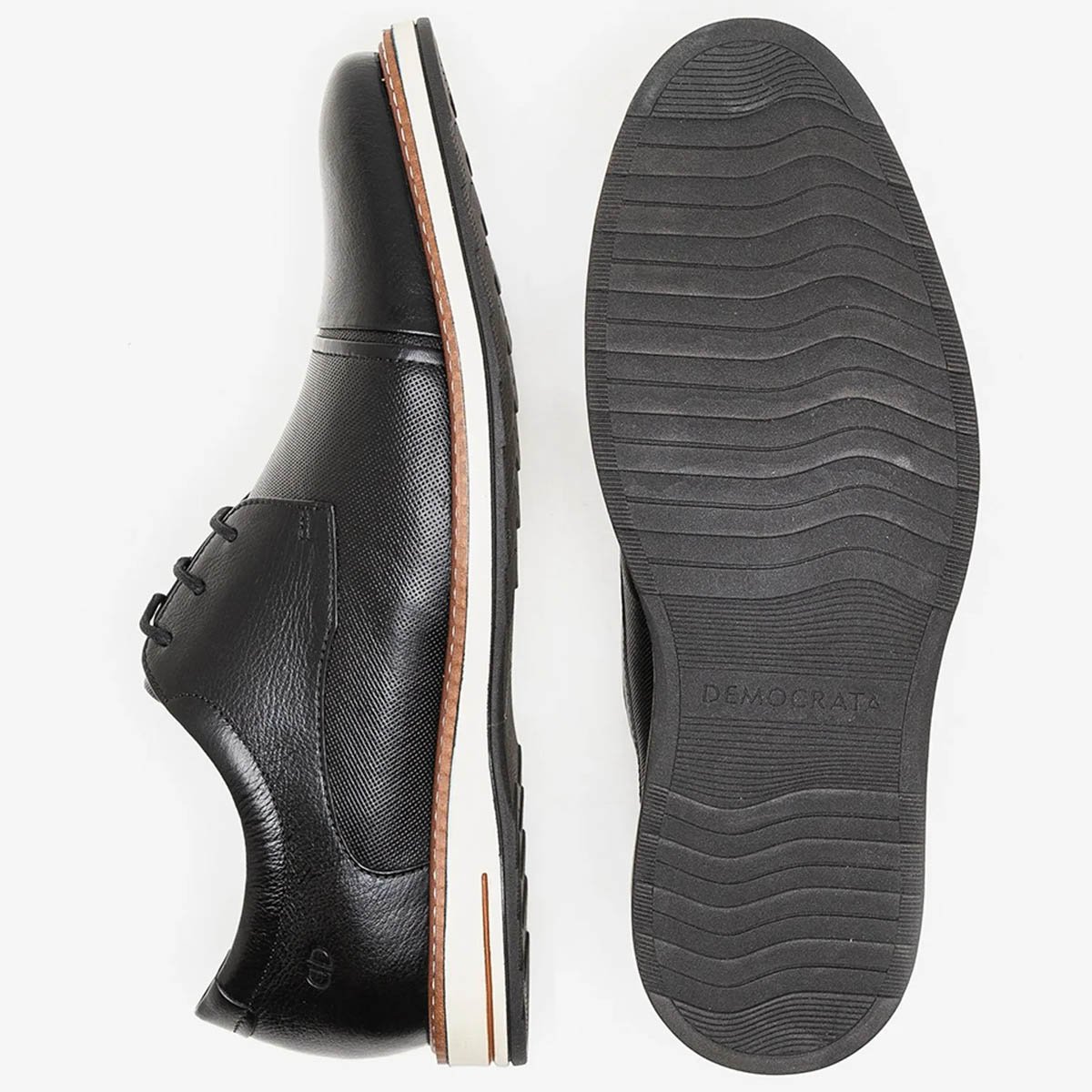 Sapato Social Democrata Metropolitan Oliver Masculino Preto Preto 3