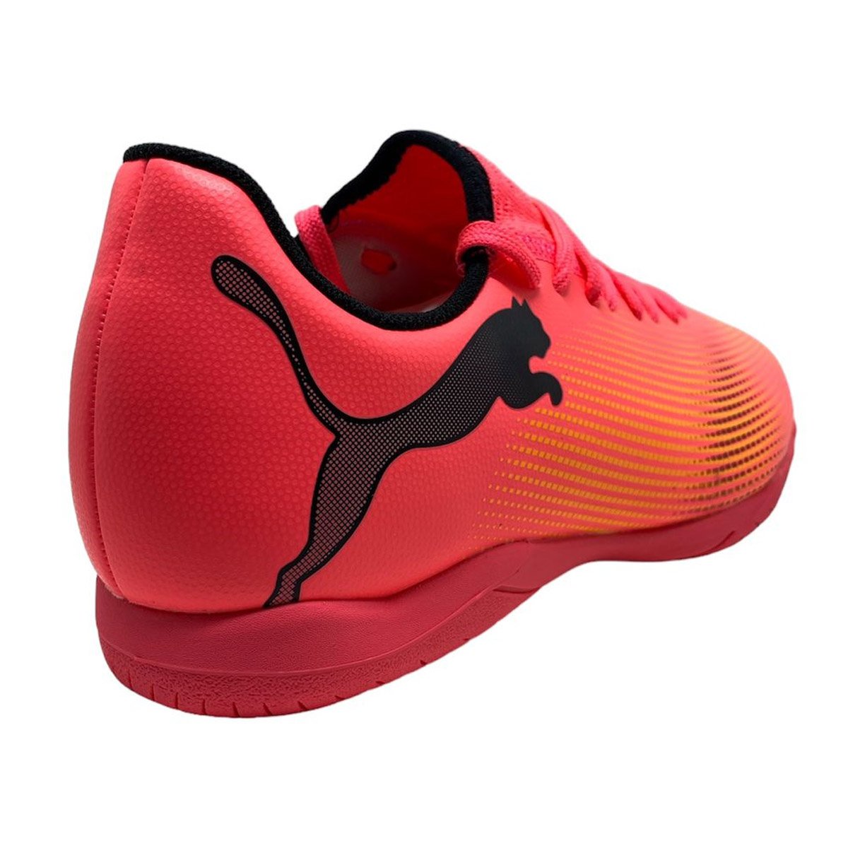 Tenis Futsal Puma Future 7 Play unissex Coral Rosa 4