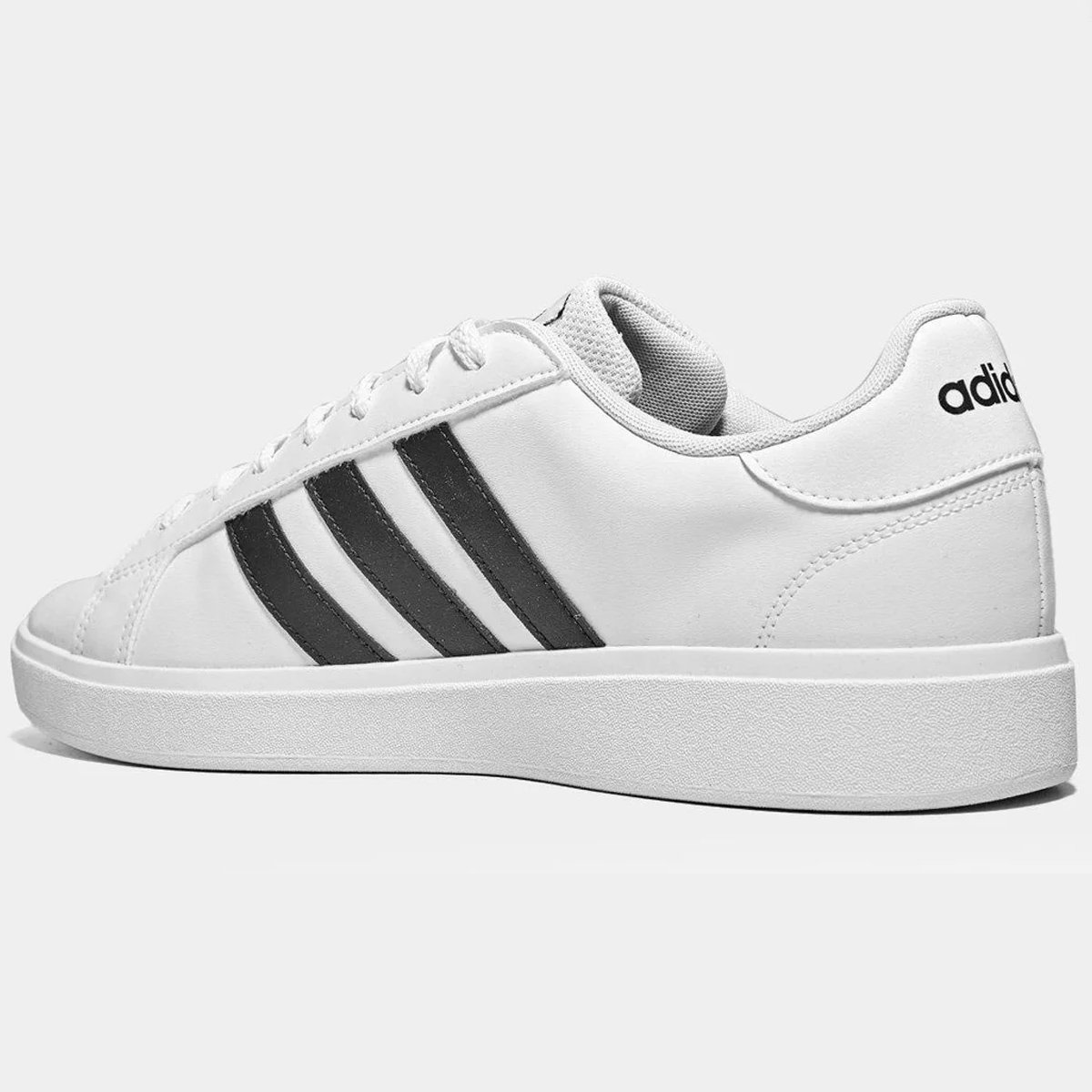 Tenis Adidas Grand Court Base 2.0 Masculino Branco Branco 3