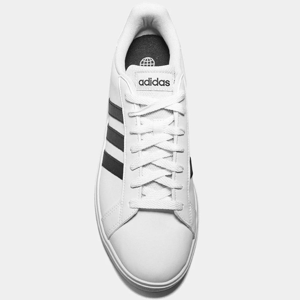 Tenis Adidas Grand Court Base 2.0 Masculino Branco Branco 4