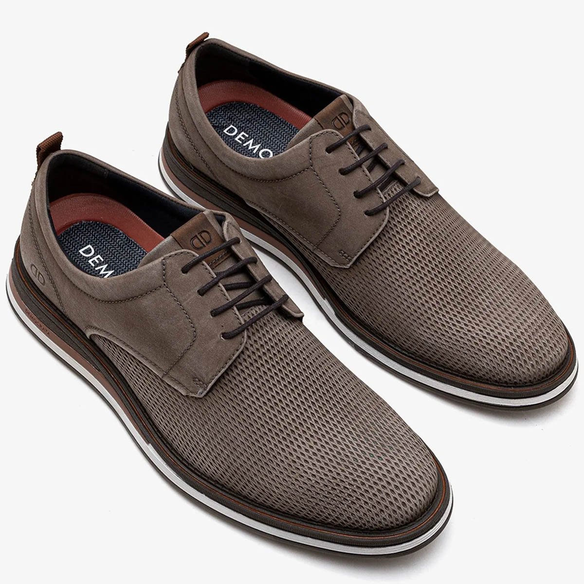 Sapato Casual Democrata Type Couro Masculino Rato Marrom 2