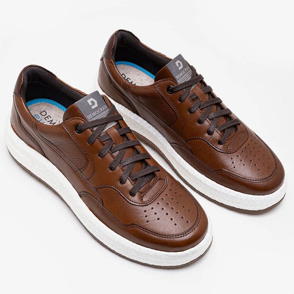 Sapatenis Democrata Denim Drake Pulse Masculino Tan Marrom 2