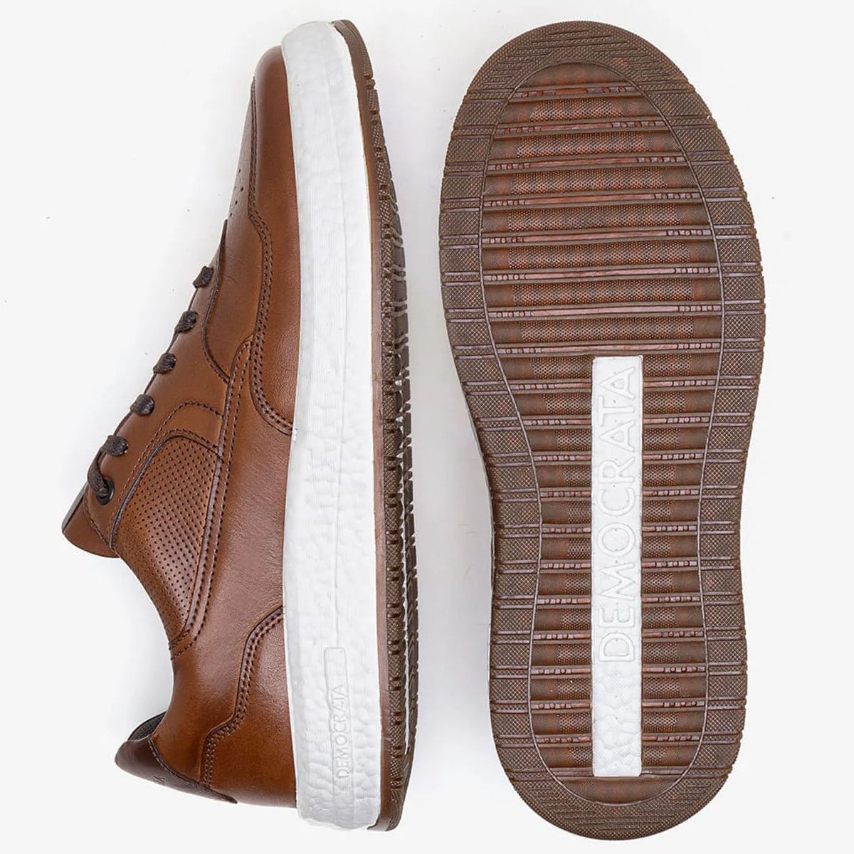 Sapatenis Democrata Denim Drake Pulse Masculino Tan Marrom 4