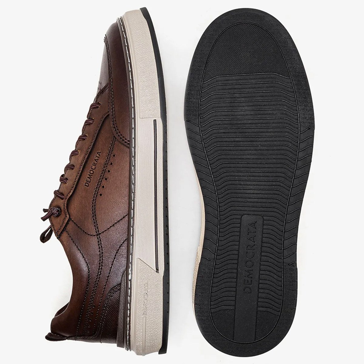 Sapatenis Democrata Foster Masculino Tabaco Marrom 4