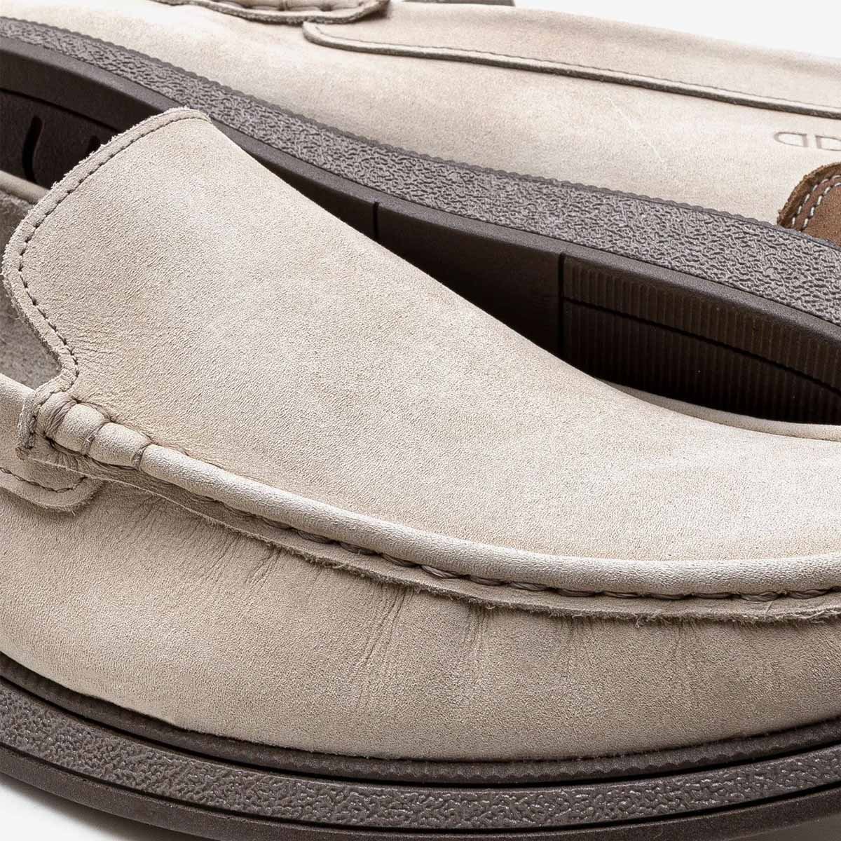 Mocassim Democrata Couro Nash Masculino Creme Bege 3