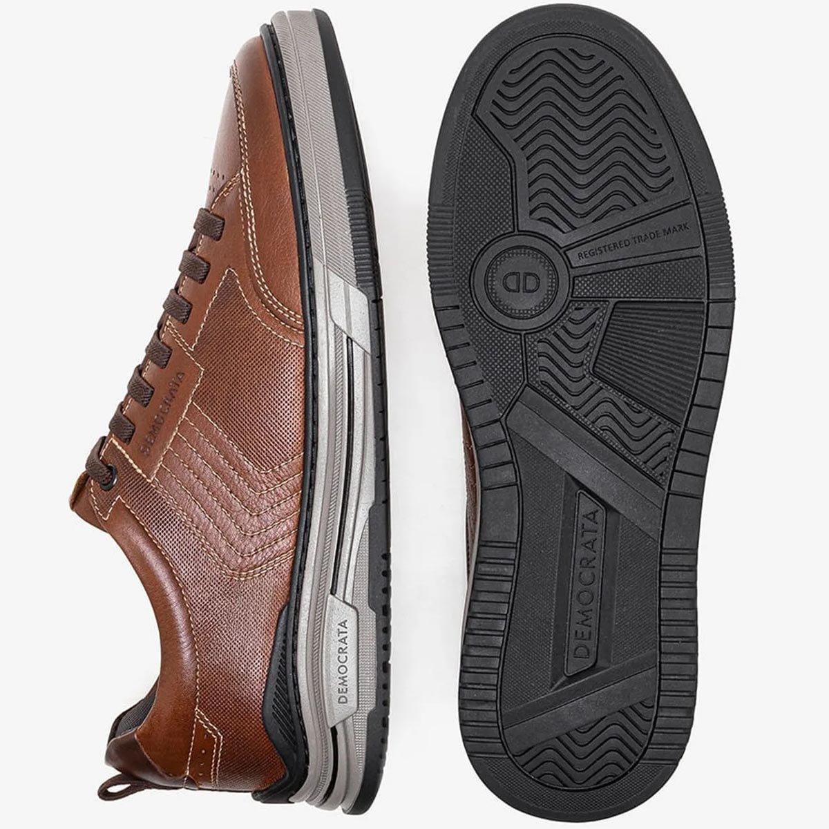 Sapatenis Democrata Dylan Masculino Conhaque Marrom 4