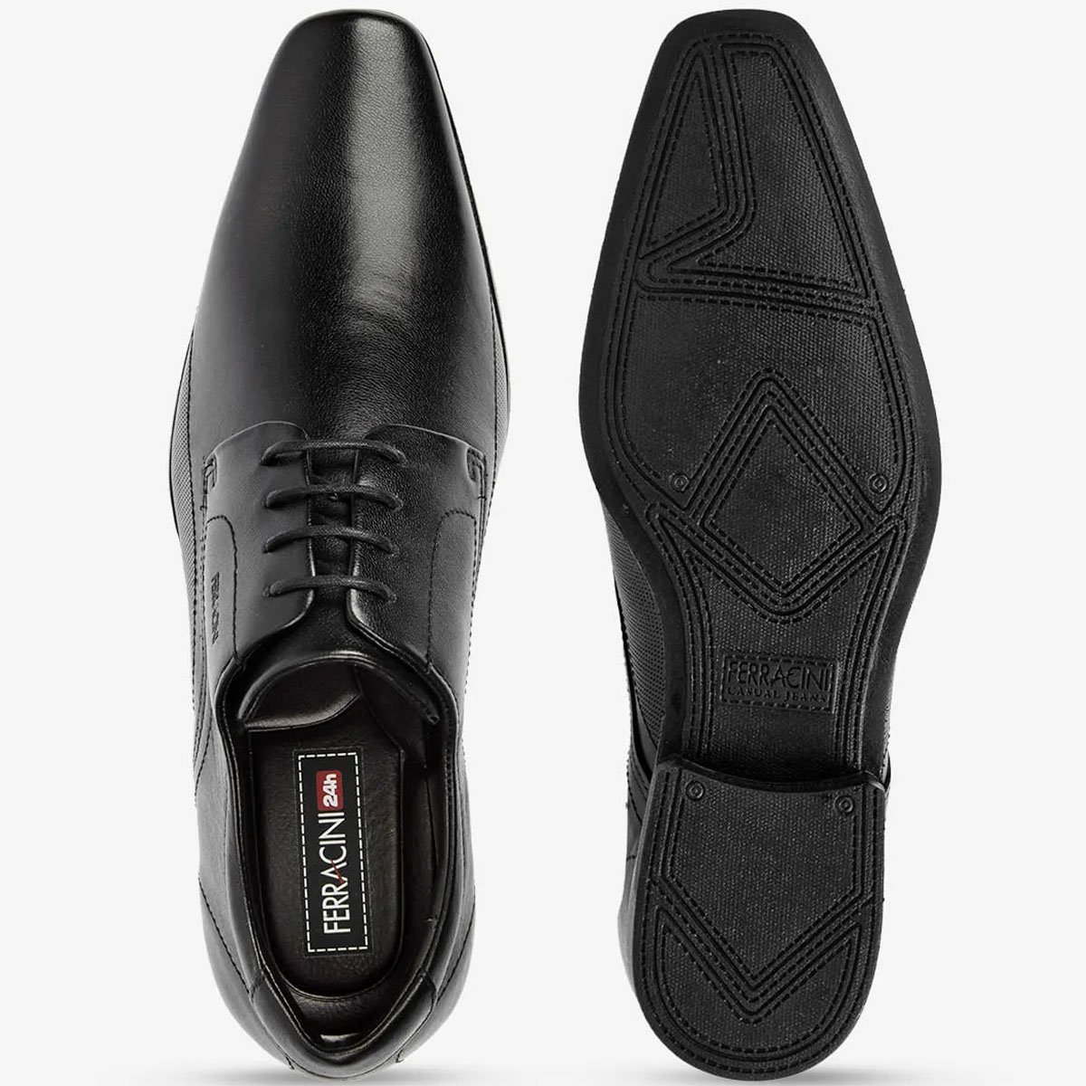 Sapato Social Ferracini Liverpool Masculino Preto Preto 3