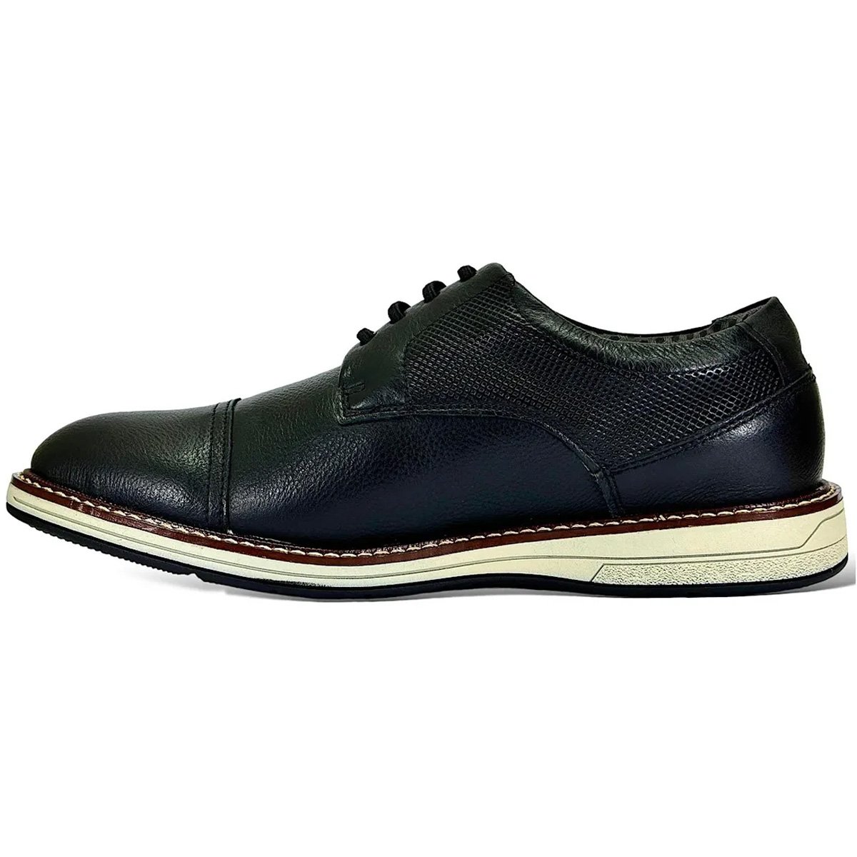Sapato Casual Ferracini Kingston Masculino Preto Preto 2