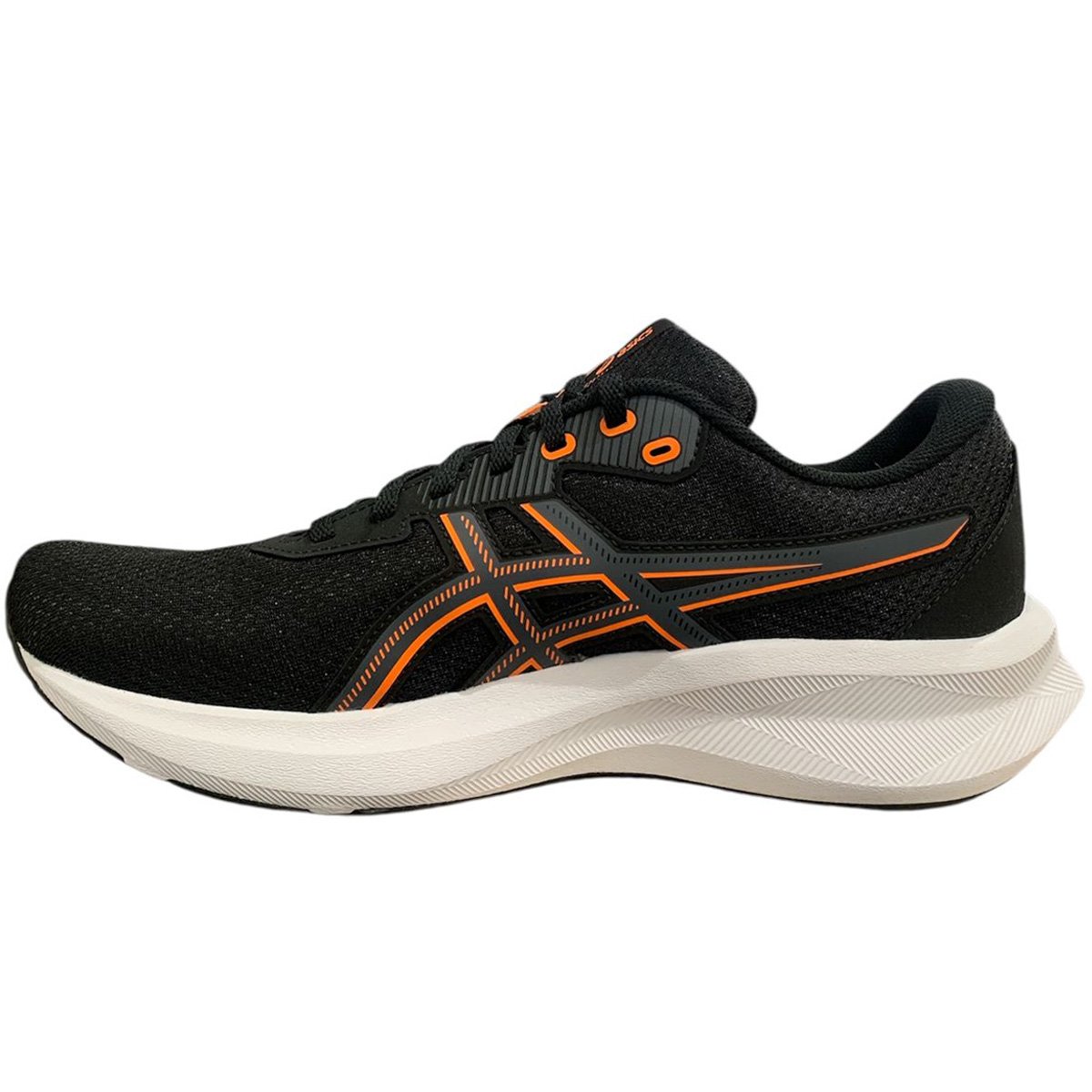 Tenis Asics Raiden 5 Masculino Preto Preto/Laranja 2