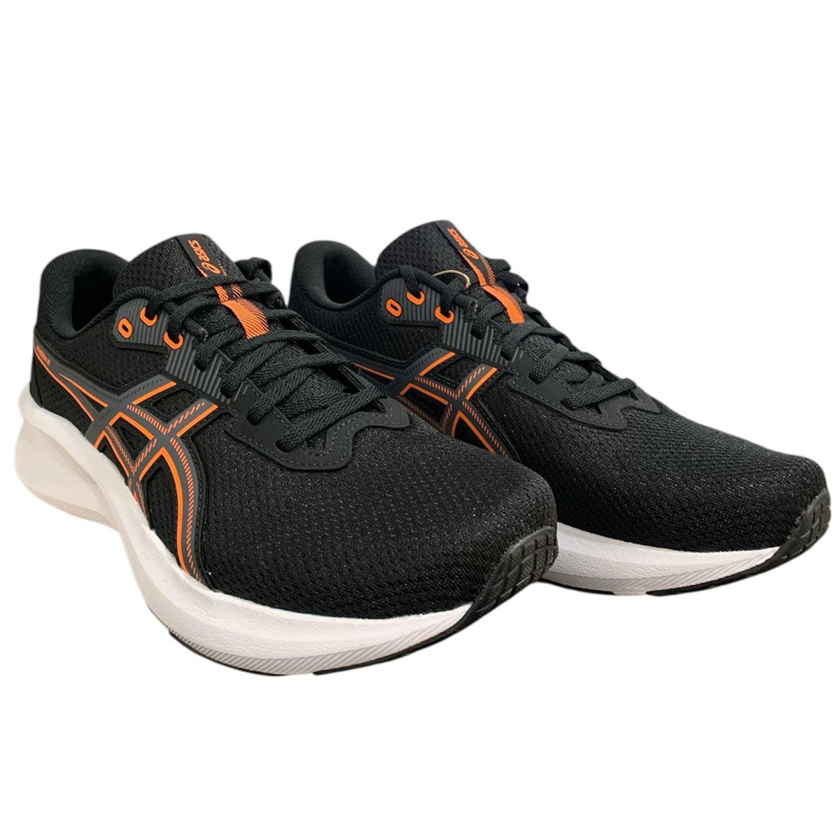 Tenis Asics Raiden 5 Masculino Preto Preto/Laranja 4