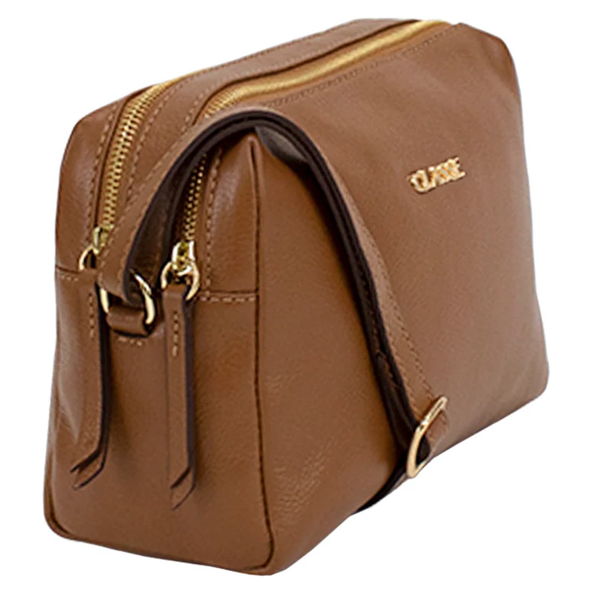 Bolsa Classe Couro Crossbody Jade Feminina Marrom Marrom 3