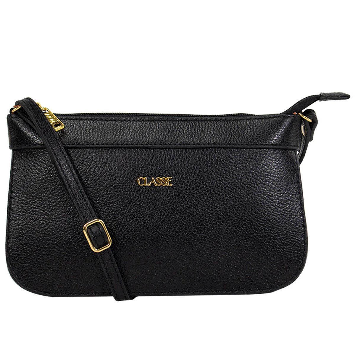 Bolsa Classe Couro Crossbody Dani Feminina Preta