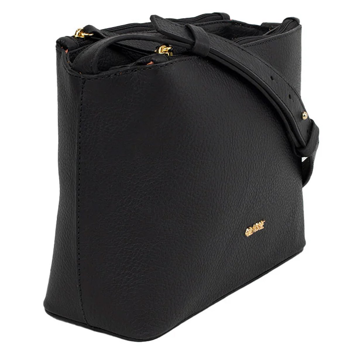 Bolsa Classe Couro Crossbody Tati Feminina Preto Preto 5