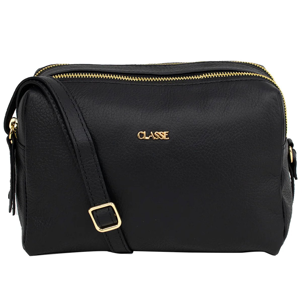 Bolsa Classe Couro Crossbody Jade Feminina Preta