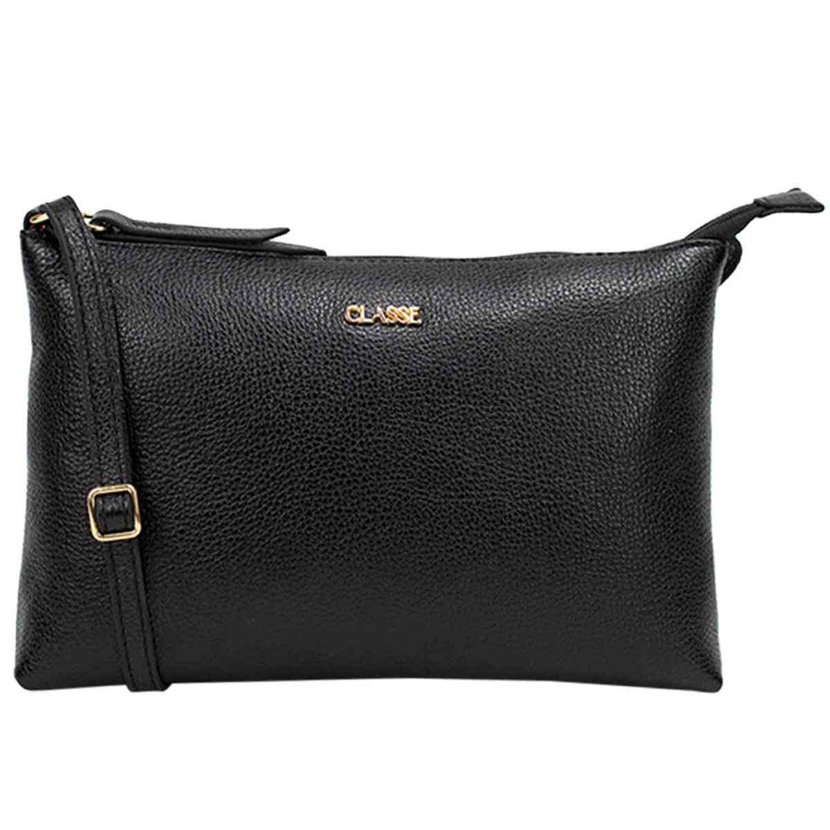 Bolsa Classe Couro Crossbody Teka Feminina Preto