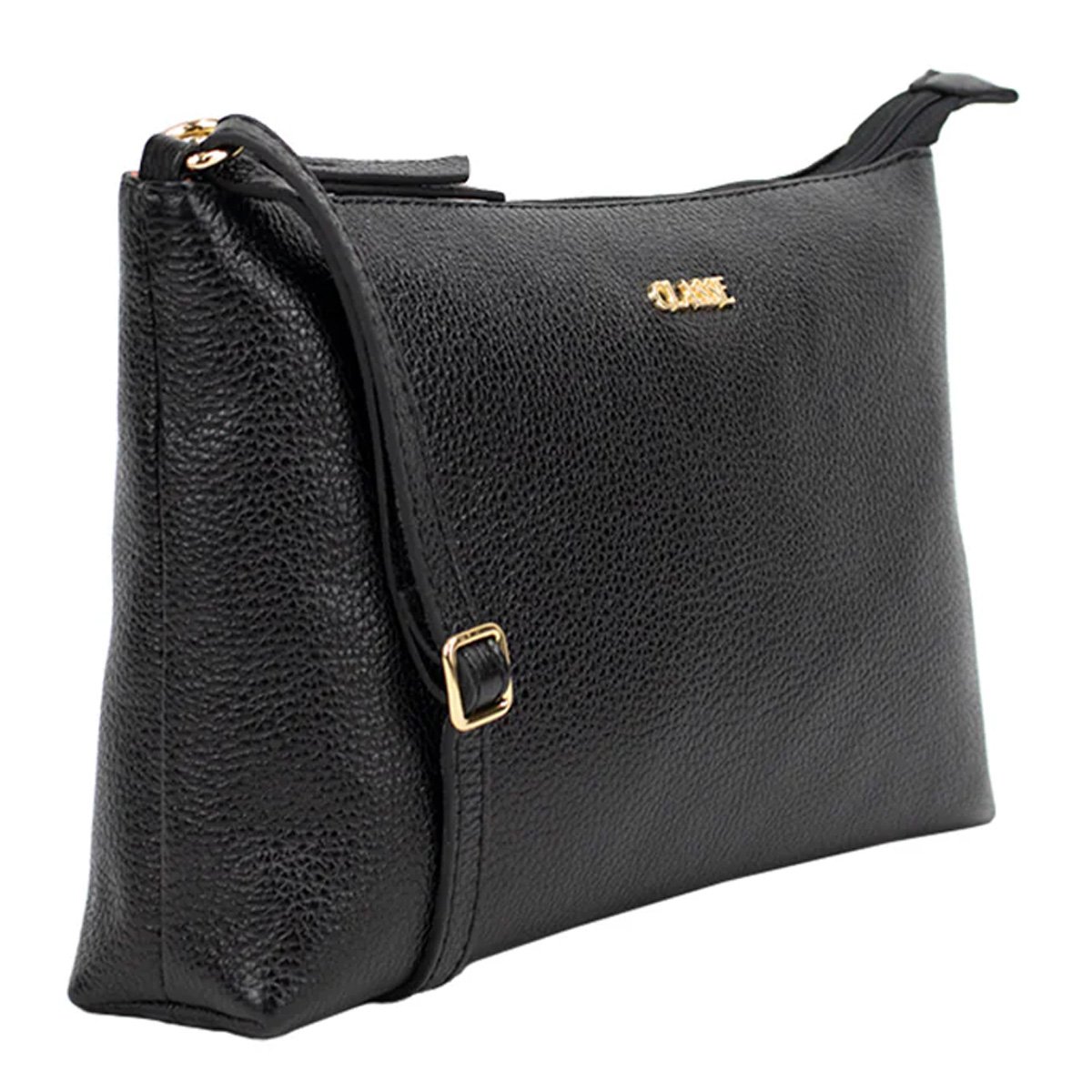Bolsa Classe Couro Crossbody Teka Feminina Preto Preto 5