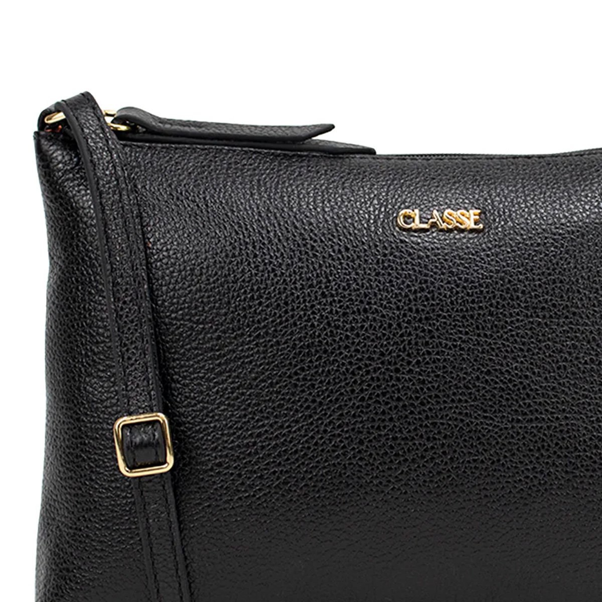 Bolsa Classe Couro Crossbody Teka Feminina Preto Preto 6
