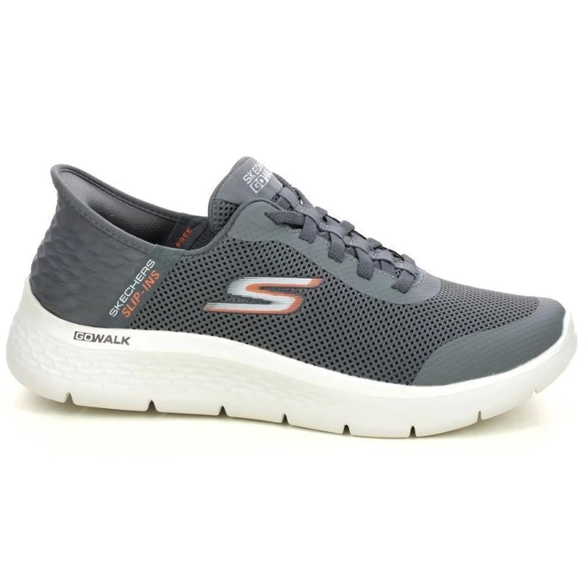 Tenis Skechers Go Walk Flex Hands Up Masculino Cinza