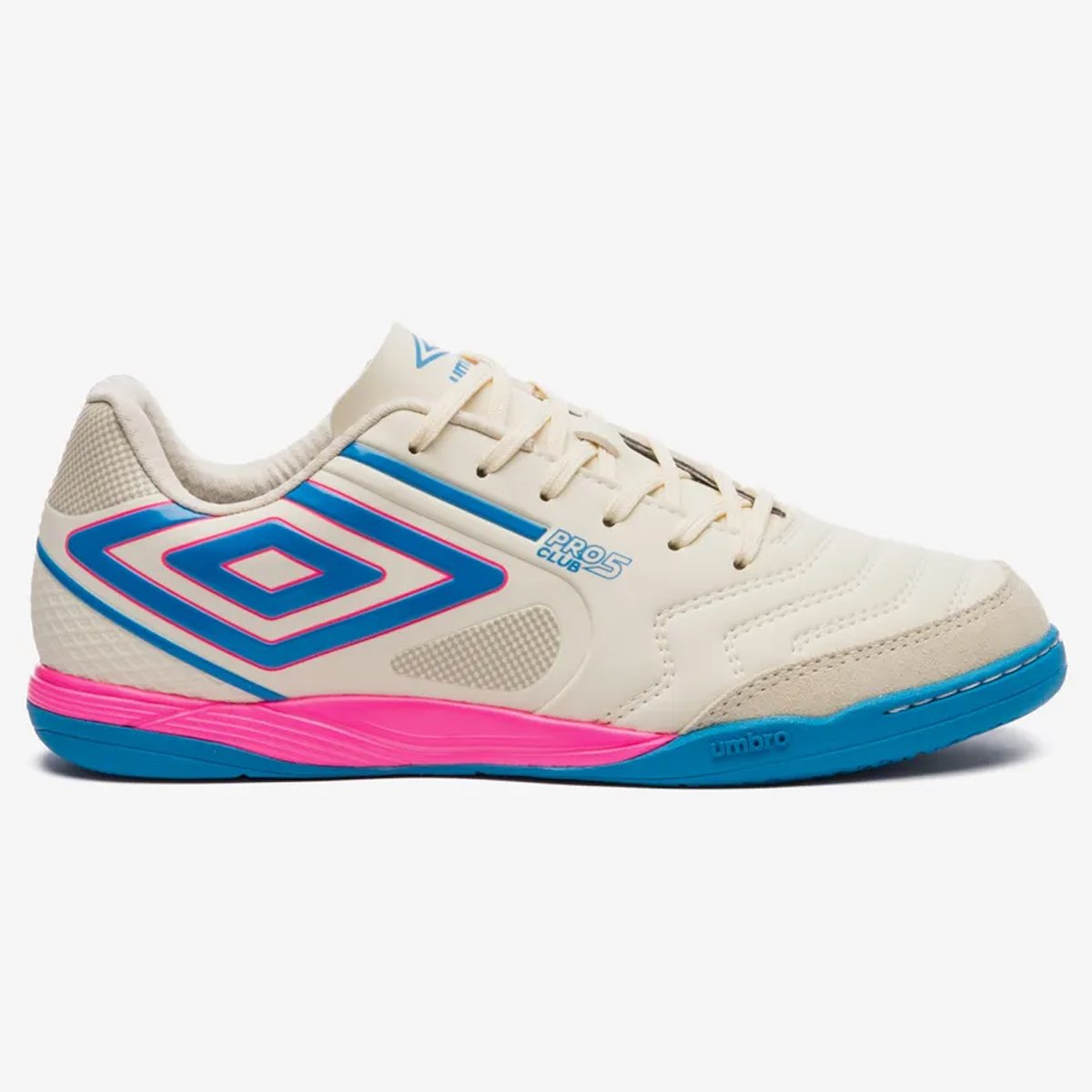 Chuteira Futsal Umbro Pro 5 Bump Club Unissex Branco