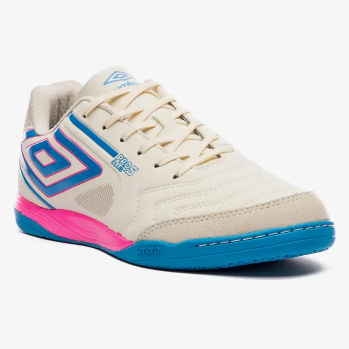 Chuteira Futsal Umbro Pro 5 Bump Club Unissex Branco Off White 3