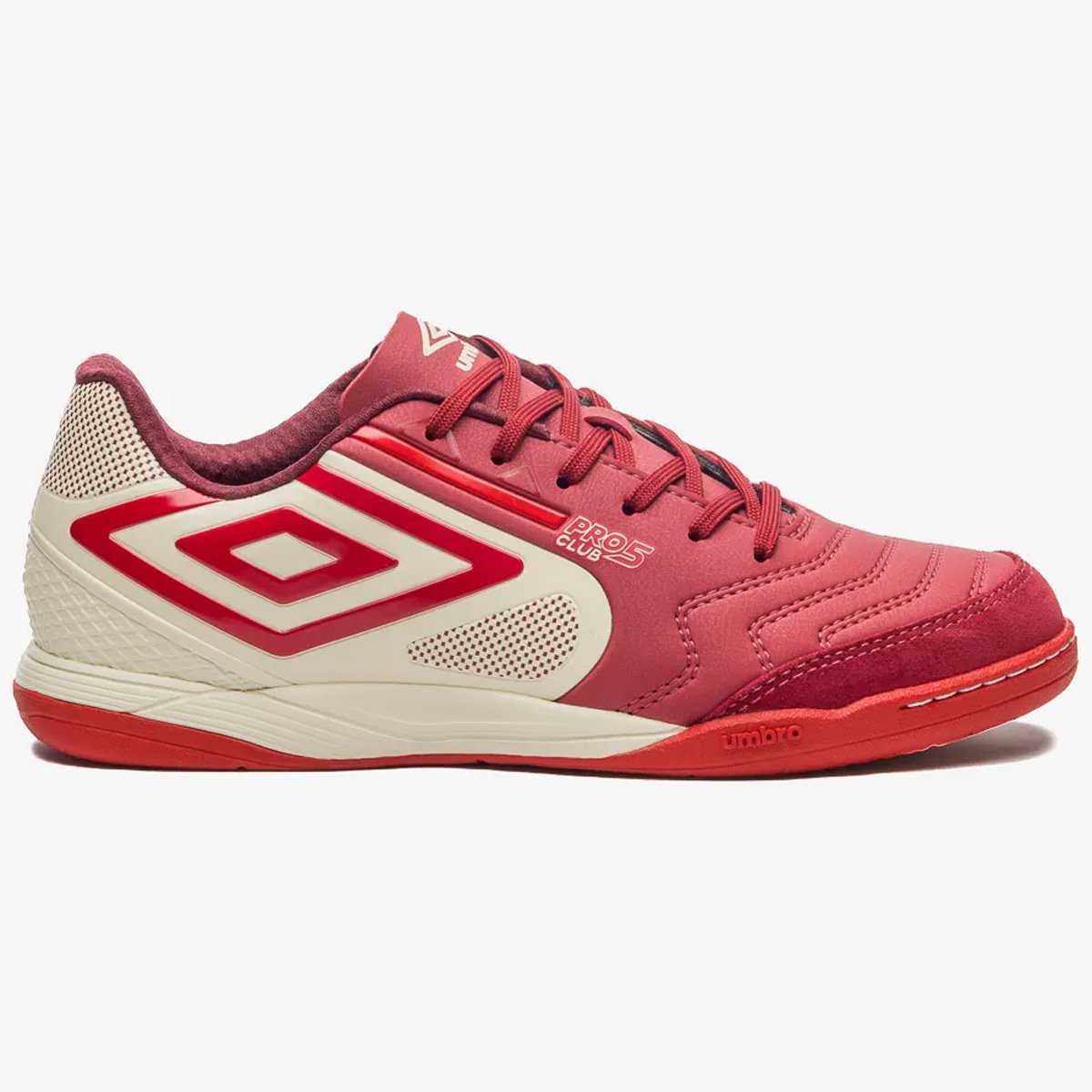 Chuteira Futsal Umbro Pro 5 Bump Club Unissex Vermelho